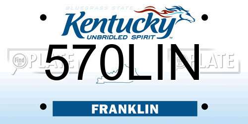 570LIN Kentucky License Plate