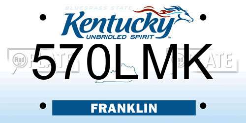 570LMK Kentucky License Plate