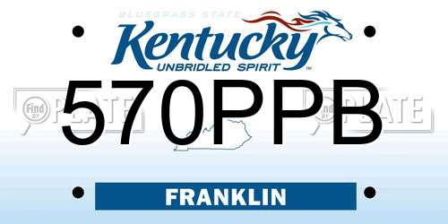 570PPB Kentucky License Plate