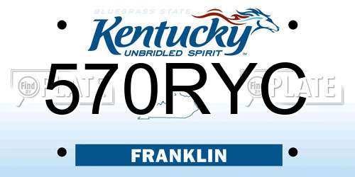 570RYC Kentucky License Plate