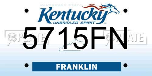 5715FN Kentucky License Plate
