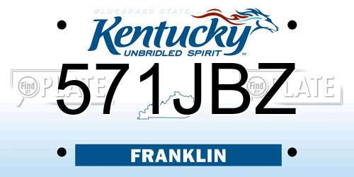 571JBZ Kentucky License Plate