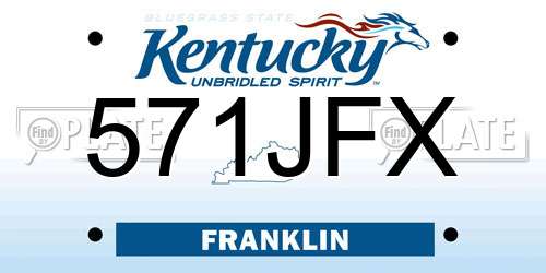 571JFX Kentucky License Plate