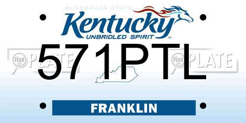 571PTL Kentucky License Plate