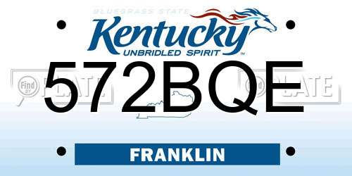 572BQE Kentucky License Plate