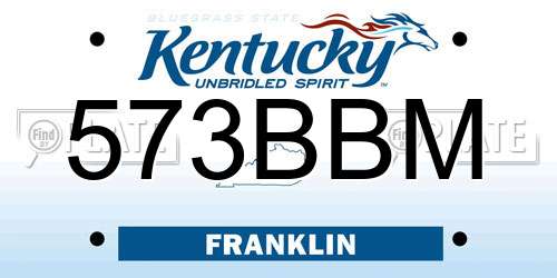 573BBM Kentucky License Plate