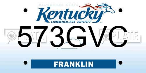 573GVC Kentucky License Plate