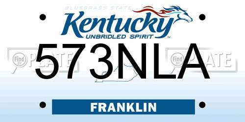 573NLA Kentucky License Plate