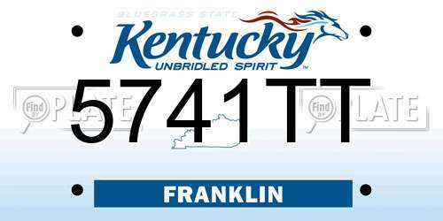 5741TT Kentucky License Plate