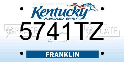 5741TZ Kentucky License Plate