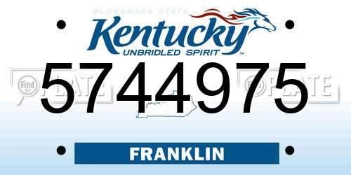 5744975 Kentucky License Plate