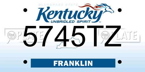 5745TZ Kentucky License Plate