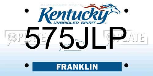 575JLP Kentucky License Plate