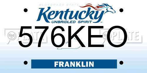 576KEO Kentucky License Plate