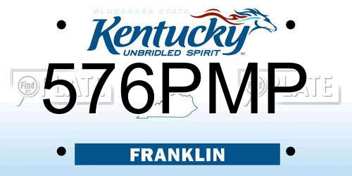 576PMP Kentucky License Plate