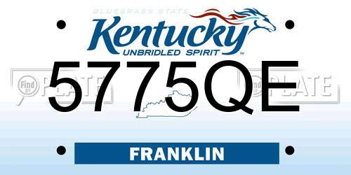 5775QE Kentucky License Plate