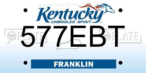 577EBT Kentucky License Plate