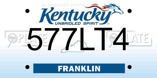 577LT4 Kentucky License Plate