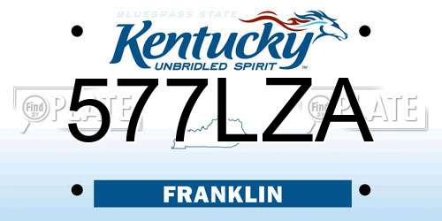 577LZA Kentucky License Plate