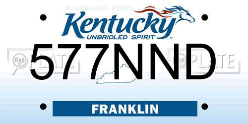577NND Kentucky License Plate