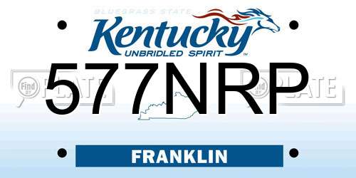 577NRP Kentucky License Plate