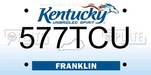 577TCU Kentucky License Plate