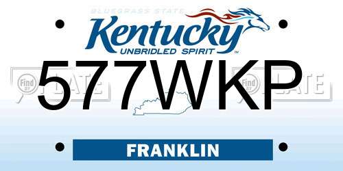 577WKP Kentucky License Plate