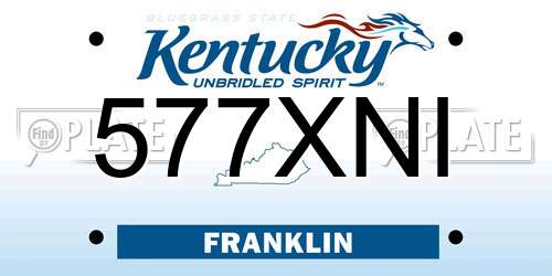 577XNI Kentucky License Plate