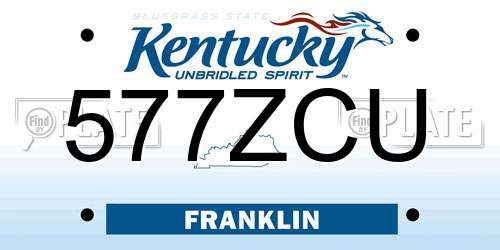 577ZCU Kentucky License Plate