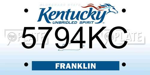 5794KC Kentucky License Plate