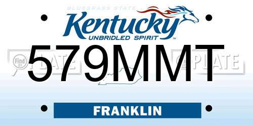 579MMT Kentucky License Plate