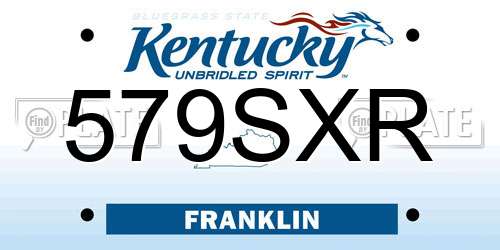 579SXR Kentucky License Plate