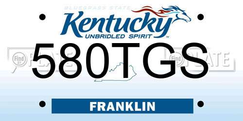 580TGS Kentucky License Plate
