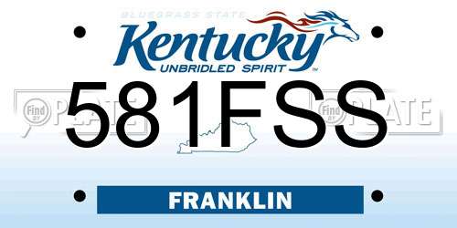 581FSS Kentucky License Plate