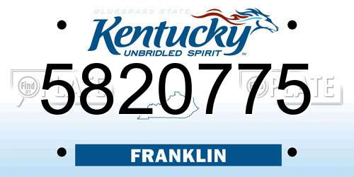 5820775 Kentucky License Plate