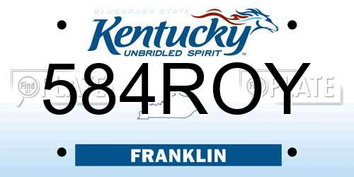 584ROY Kentucky License Plate