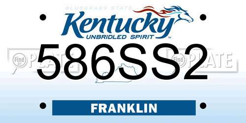 586SS2 Kentucky License Plate