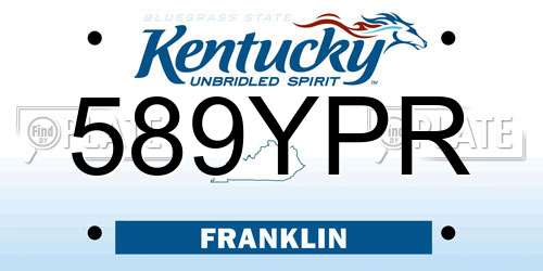 589YPR Kentucky License Plate
