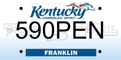 590PEN Kentucky License Plate