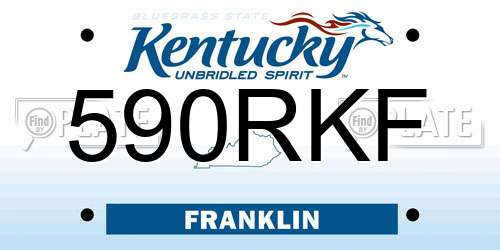 590RKF Kentucky License Plate