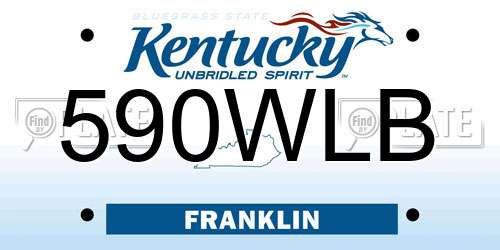 590WLB Kentucky License Plate