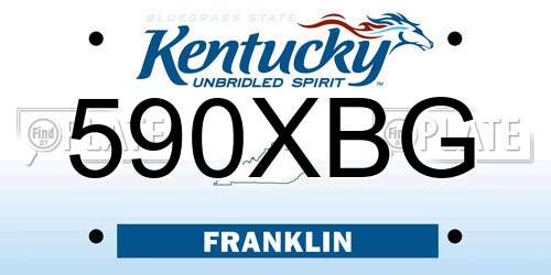 590XBG Kentucky License Plate