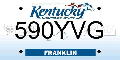 590YVG Kentucky License Plate