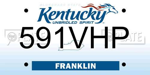 591VHP Kentucky License Plate