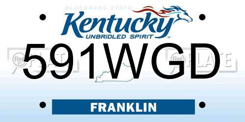 591WGD Kentucky License Plate