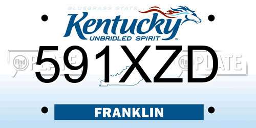 591XZD Kentucky License Plate