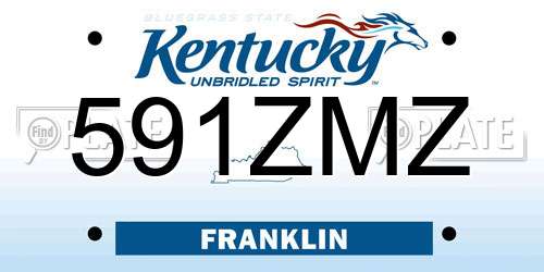 591ZMZ Kentucky License Plate