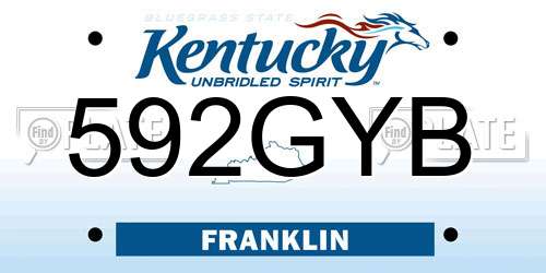 592GYB Kentucky License Plate