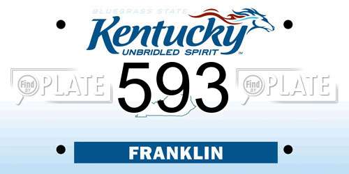 593 Kentucky License Plate