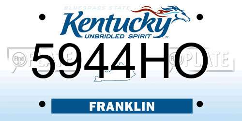 5944HO Kentucky License Plate